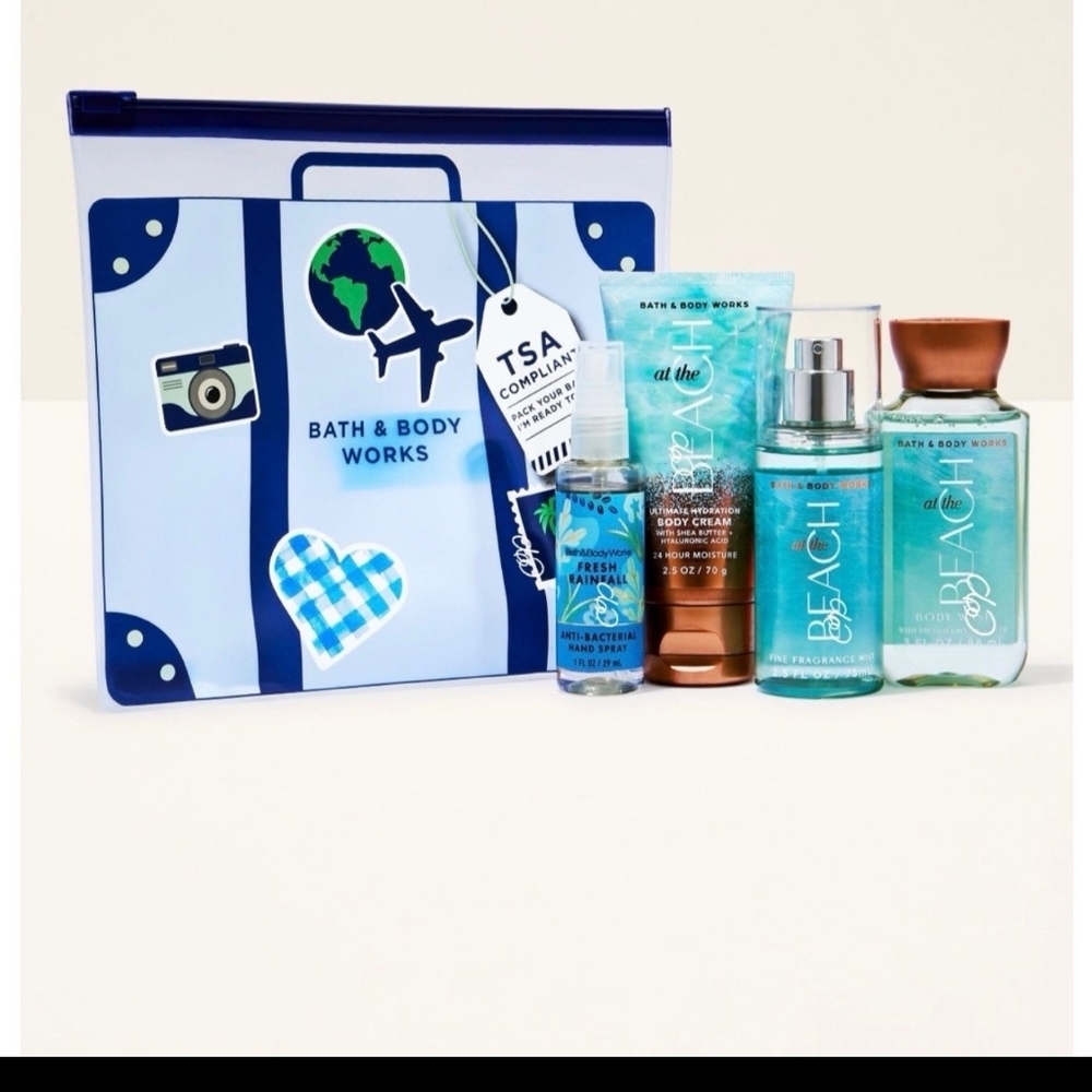 Bath & Body Works At the Beach 5 PC Travel Set NEW